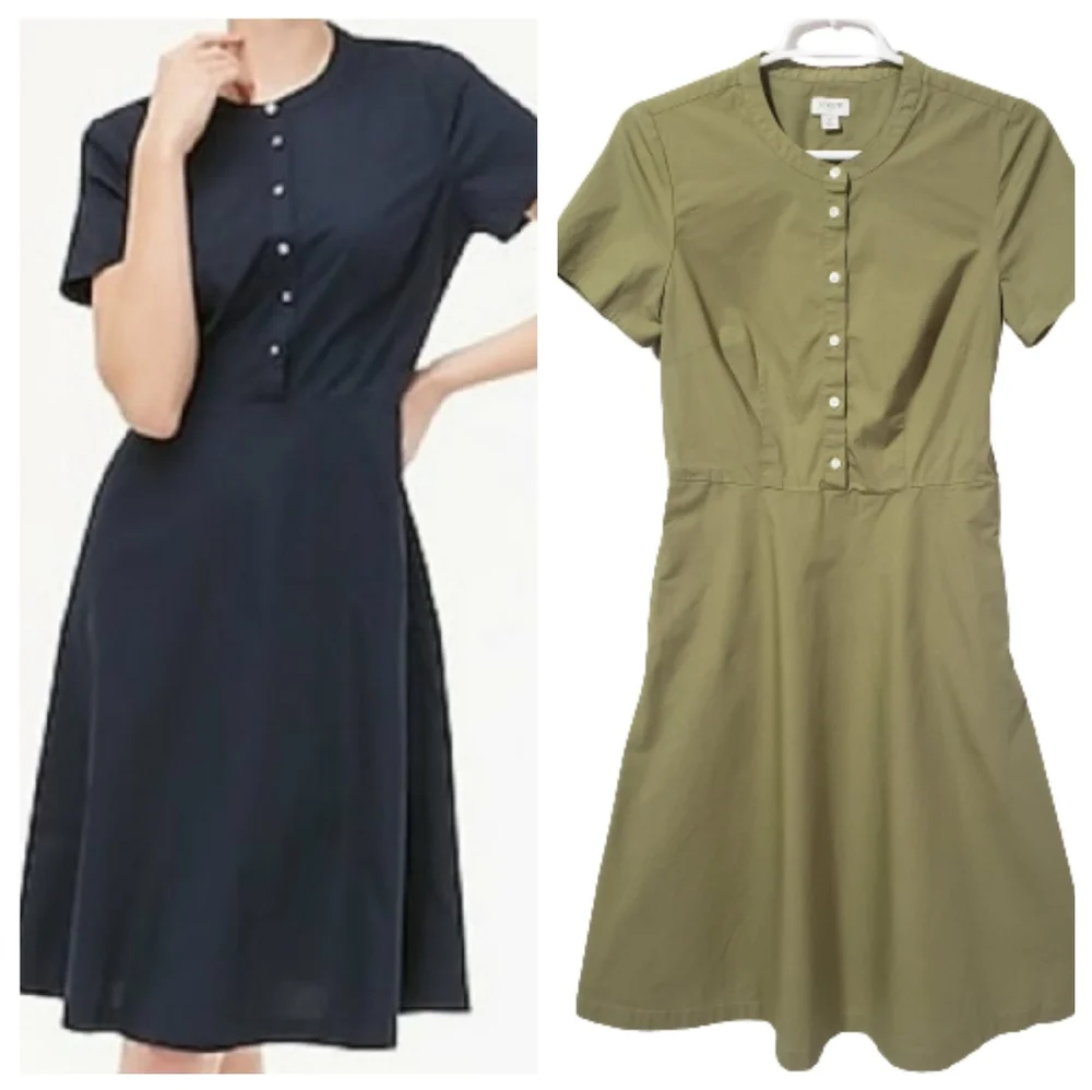 J. Crew Button Down Cotton Minimalist Dress